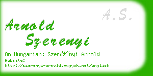 arnold szerenyi business card